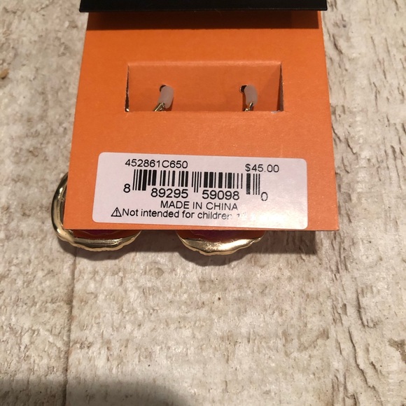 🎃 NWT - Betsey Johnson Black Cat /Pink Jack-o-lantern drop earrings /Halloween - Picture 3 of 3